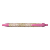 Stylo Noir Ombre de Parties scintillant brillante fille rose  (Dos)