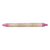 Stylo Noir Ombre de Parties scintillant brillante fille rose  (Devant)