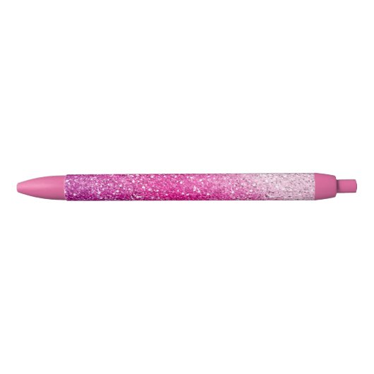 Stylo Noir Ombre rose scintillant (Devant)