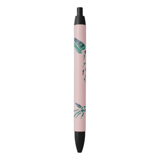 Stylo Noir Opal Iguanodon Dinosaur (devant Vertical)