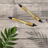 Stylo Noir Or de luxe métallique