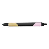 Stylo Noir Or Noir & Rose Bloc de Couleur Mod Glam Triangles (Devant)