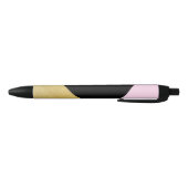 Stylo Noir Or Noir & Rose Bloc de Couleur Mod Glam Triangles (Bas)