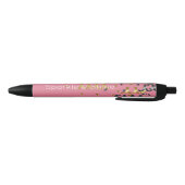 Stylo Noir Or rose confettis noir (Bas)