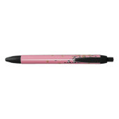Stylo Noir Or rose confettis noir (Dos)