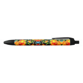 Stylo Noir Orange Florale (Haut)