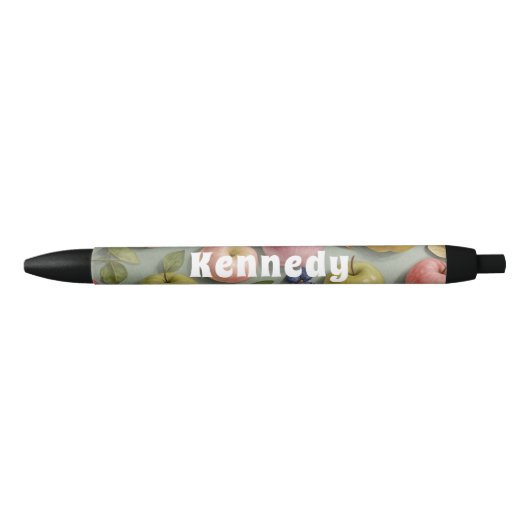 Stylo Noir Orchard Whimsy : Fruits pastel (Devant)
