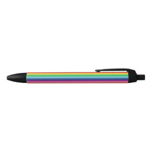 Stylo Noir orgueil arc-en-ciel couleurs lgbt