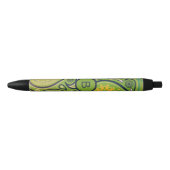 Stylo Noir Ornate Green Paisley Pattern Monogram (Devant)
