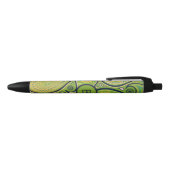 Stylo Noir Ornate Green Paisley Pattern Monogram (Haut)