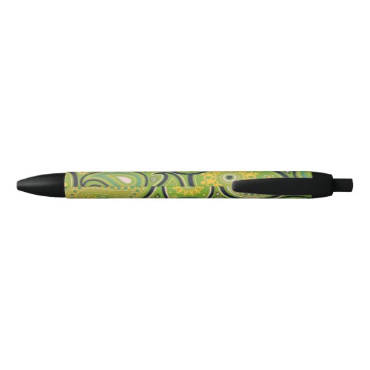 Stylo Noir Ornate Green Paisley Pattern Monogram (Dos)