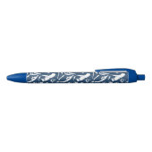 Stylo Noir Os de dinosaure (bleu) (Haut)