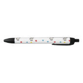 Stylo Noir Ours de panda blanc ballons (Bas)