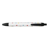 Stylo Noir Ours de panda blanc ballons (Dos)