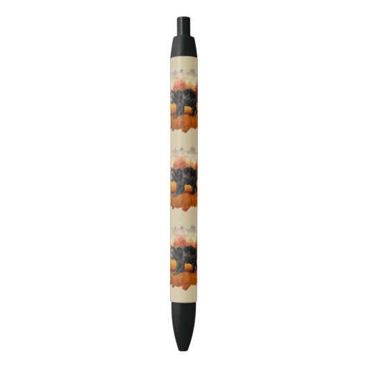 Stylo Noir Ours noir en forêt d'automne (devant Vertical)