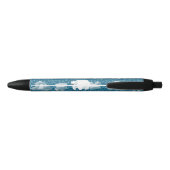 Stylo Noir Ours polaire blanc Bleu d'animal sauvage du Nord F (Dos)