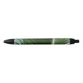 Stylo Noir Overlapping Palm Fronds Tropical Green Abstract (Devant)