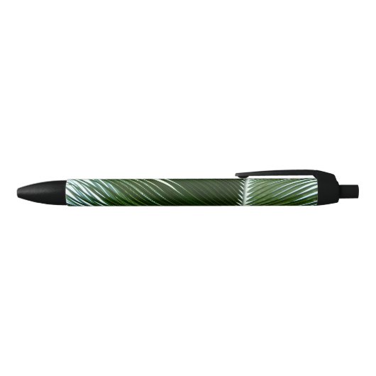 Stylo Noir Overlapping Palm Fronds Tropical Green Abstract (Haut)