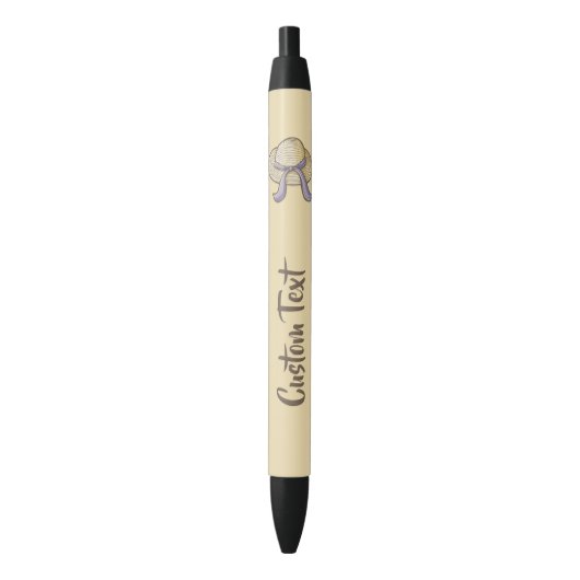 Stylo Noir Paille Casquette beige (devant Vertical)