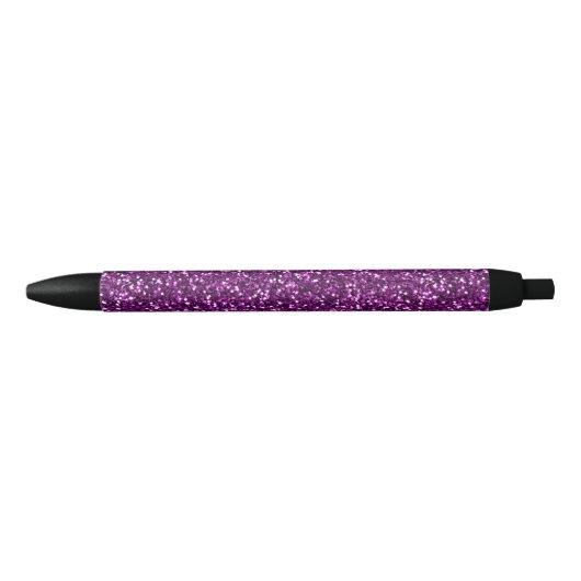 Stylo Noir Paillette Violet de Minuit (Devant)