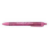 Stylo Noir Paillettes Rose Pailletées Brillantes (Bas)