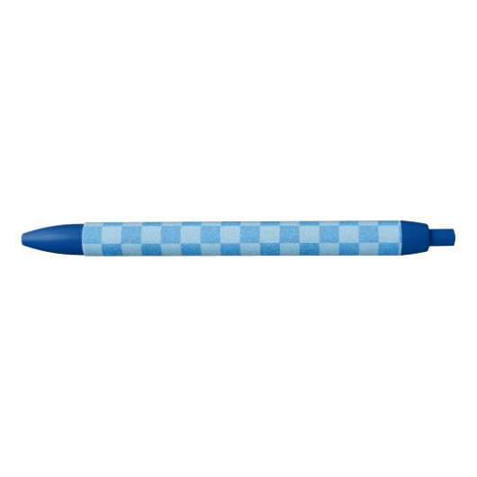 Stylo Noir Paillettes Vérificateur Bleu (Devant)