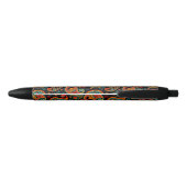 Stylo Noir Paisley coloré élégant (Dos)