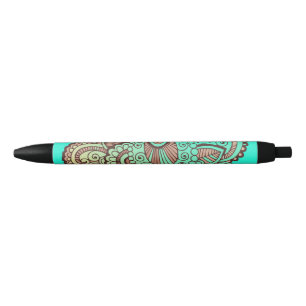 Stylo Noir Paisley ornemente I + votre backgr. et idées