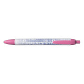 Stylo Noir Paix Amour Blanc Violet (Dos)