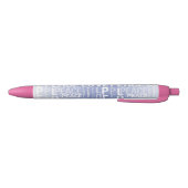 Stylo Noir Paix Amour Blanc Violet (Bas)