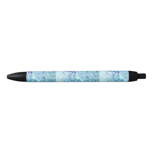 Stylo Noir Paix bleue (Devant)