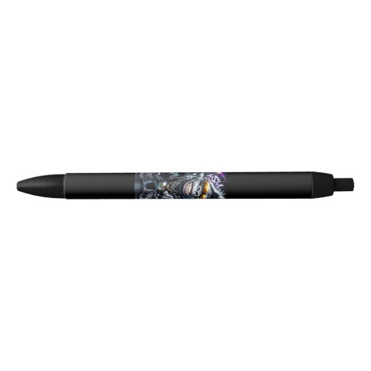 Stylo Noir paix de gorille (Devant)