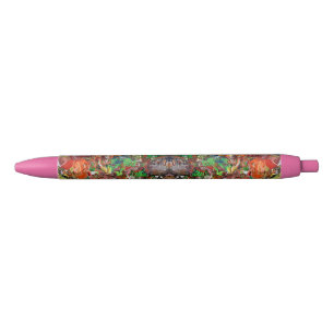 Stylo Noir Palette d'artiste : motif de coup de pinceau expre
