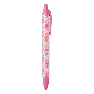 Stylo Noir Palmettes tropicales