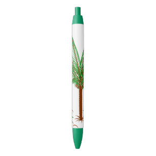 Stylo Noir Palmier tropical