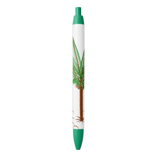 Stylo Noir Palmier tropical (devant Vertical)