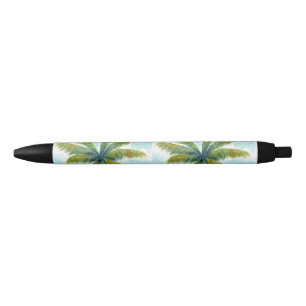 Stylo Noir Palmier Tropical Beach par beau temps