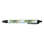 Stylo Noir Palmier Tropical Beach par beau temps (Bas)