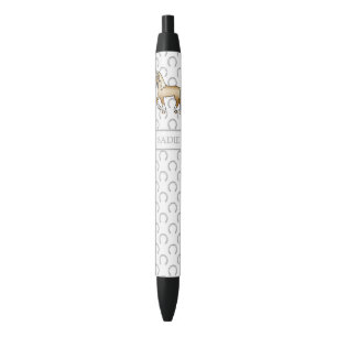 Stylo Noir Palomino Cheval de Dessin Animé Mignon Trotteur &