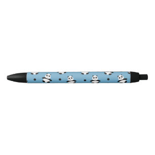 Stylo Noir Panda Cute, Motif sans Seamless, Amateurs de Panda