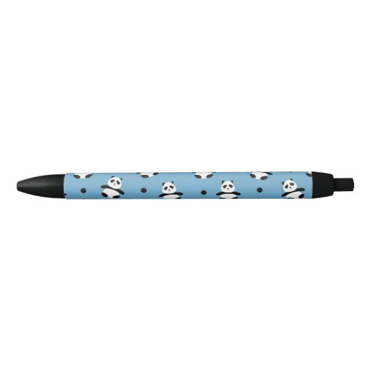 Stylo Noir Panda Cute, Motif sans Seamless, Amateurs de Panda (Devant)