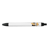Stylo Noir Panda drôle avec guitare (Devant)