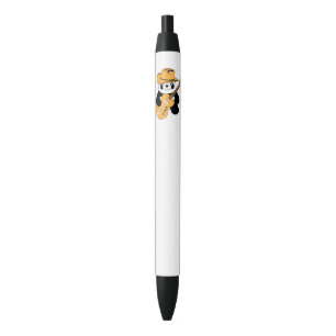 Stylo Noir Panda drôle avec guitare