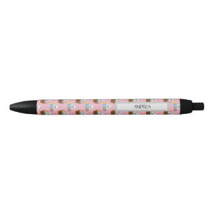 Stylo Noir Panier de chasse aux oeufs de Pâques colorés de la