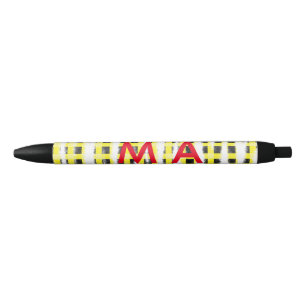 Stylo Noir Panneau de contrôle Jaune Noir ajouter nom nom mon