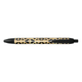 Stylo Noir Panneau doré géométrique (Dos)