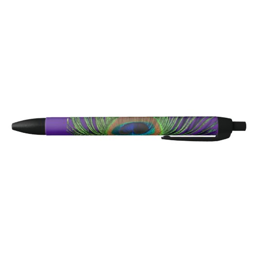 Stylo Noir Paon pourpre d'aluminium (Bas)