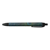 Stylo Noir Paon scintillant d'Aqua (Bas)