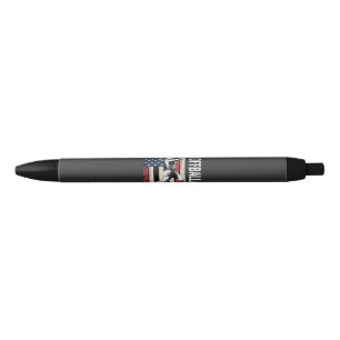Stylo Noir Papa de softball Drapeau américain américain