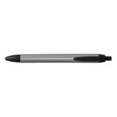 Stylo Noir Papeterie classique simple gris monogramme (Dos)